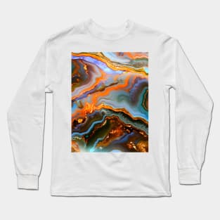 Gemstone Agate Jasper texture 10 Long Sleeve T-Shirt